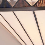 Afbeelding laden in galerijweergave, TF Fargo Art Deco Wandlamp met Diamantmotief – Glazen Wandkandelaar voor Hal & Slaapkamer