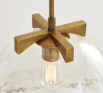 Load image into Gallery viewer, Auria Metal Brass Pendant Lighting - Vintage Finish with Glass Shade