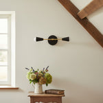 Load image into Gallery viewer, Mobilux Dual-Light Linear Mid-Century Vanity Wall Light for Bathroom & Mirror