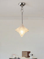 Load image into Gallery viewer, Art Deco Astris Elara Star Pendant Light - Frosted Glass Pendant with Geometric Style