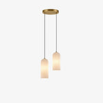 Load image into Gallery viewer, Alabresca Mid Century Alabaster Pendant Light – Multi Head Hanging Lamp for Kitchen Island