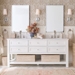 Load image into Gallery viewer, Derlina White Linen Shades Wall Lamp – Retro Metal Multi-Head Lighting Fixture