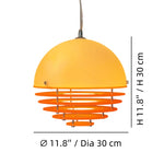 Load image into Gallery viewer, Sunset Bauhaus Disc Hanging Lamp – Warm Sunset Glow Pendant for Living Room and Lounge S1