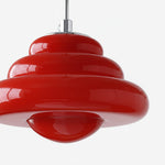 Afbeelding laden in galerijweergave, Bomiello Moderne Gelaagde Glazen Hanglamp - Sculpturale Minimalistische Lamp voor Woonkamer of Slaapkamer