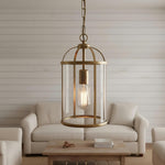 Charger l'image dans la visionneuse de la galerie, Suspension en verre Luxvana en forme de cloche - Luminaire style lanterne industrielle pour cuisine
