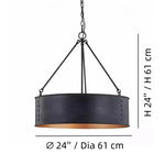 Load image into Gallery viewer, Reid Vintage Drum Bronze Pendant Light