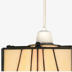 Afbeelding laden in galerijweergave, TF Camillo Mozaïek Tiffany Glas Hanglamp - Vierkante Lantaarn Lampenkap - Ambachtelijk Woondecoratie Accessoire