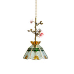 Bild in die Galerieansicht laden, Lalique Rosen Glas Pendelleuchte