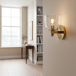 Charger l'image dans le visualiseur de la galerie, Applique murale globe minimaliste Vega Glass Éclat doux diffusé Disponible en une ou deux lumières