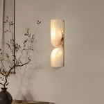 Bild in die Galerieansicht laden, Rechteckige Alabaster-Wandleuchte