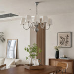 Carica l'immagine nella visualizzazione Galleria, French Vintage Fabric Shade Chandelier