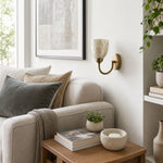 Cargar imagen en el visor de la Galería, Nacrelith Wall Sconce - Modern Capiz Shell Lamp for Bedroom