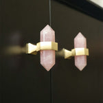 Afbeelding laden in galerijweergave, Messing kristallen deurknoppen: keukenkastknoppen & slaapkamerladegrepen