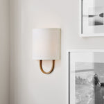 Load image into Gallery viewer, Nolvara Elegant Wall Light Featuring Soft Shade and Metal Arm