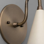 Load image into Gallery viewer, Curva Metal Cone Shade Sconce – Vintage Brass Wall Light for Entryway or Stairwell