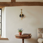 Load image into Gallery viewer, Conique Metal Industrial Wall Sconce with Adjustable Arm - Vintage Glass Cone Shade