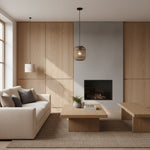 Charger l’image dans la visionneuse de la galerie, Lampe suspendue réglable en bambou Yumeko - Plafonnier à cage naturelle parfait pour les salons et salles à manger