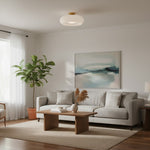 Afbeelding laden in galerijweergave, Bauvia Moderne Ronde Glazen Plafondlamp Schone Bauhaus Look Comfortabele Sfeerverlichting N63