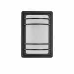 Załaduj obraz do przeglądarki galerii, Black outdoor wall light with white glass shade turned off