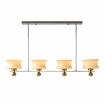 Cargar imagen en el visor de la Galería, Linear 4-light cream glass chandelier