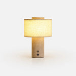 Załaduj obraz do przeglądarki galerii, white travertine table lamp SKU image