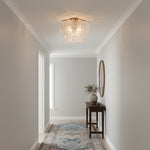 Load image into Gallery viewer, Lumvey Tiered Glass Flush Mount – Round Stacked Design for Modern Home