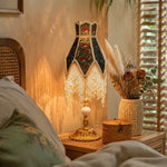 Cargar imagen en el visor de la Galería, French vintage beaded fringe table lamp