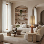 Afbeelding laden in galerijweergave, Pryssa keramische tafellamp met ivoorkleurige linnen kap - artistieke verlichting voor woonkamer of slaapkamer