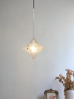 Load image into Gallery viewer, Art Deco Astris Elara Star Pendant Light - Frosted Glass Pendant with Geometric Style