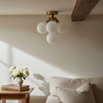 Load image into Gallery viewer, Glorica Glass Flush Mount Light - Globe Ceiling Fixture Modern