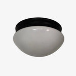 Cargar imagen en el visor de la Galería, Opal white glass shade with black ceiling canopy