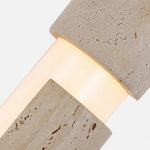 Załaduj obraz do przeglądarki galerii, Warm acrylic diffuser and yellow travertine stone texture close view