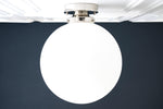 Load image into Gallery viewer, Glorica Glass 12 Inch Globe Ceiling Light - Frosted Glass Art Deco Pendant And Flush Mount