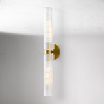 Load image into Gallery viewer, Rivora Double-Short Fluted Glass Modern Wall Light – Twin Bar Accent for Hallway & Patio