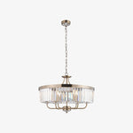 Charger l’image dans la visionneuse de la galerie, Suspension ronde Beveline 6 lumières - Abat-jours en verre taillé Cadre métallique élégant pour îlot de cuisine ou salle à manger