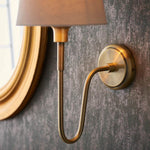 Load image into Gallery viewer, Ivoralux Tapered Fabric Wall Light – Modern Classic Curved Arm Sconce for Hallways or Bedrooms