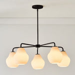 Load image into Gallery viewer, Rivrona 5-Light Chandelier for Entryway - Ribbed Glass Modern Lighting