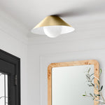 Load image into Gallery viewer, Brivana Sculpted Glass Flush Mount Light for Bedroom & Living Room