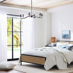 Load image into Gallery viewer, Rowan Timeless Iron Candle Design Chandelier - Industrial Interior Lighting For Bedroom