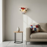Afbeelding laden in galerijweergave, TF Botanica glas-in-lood bloemenontwerp wandlamp - wandkandelaar voor hal en slaapkamer