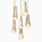Load image into Gallery viewer, Orovia Ceramic Shade Chandelier – Iron Pendant Adjustable Height Design