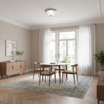 Afbeelding laden in galerijweergave, TF Vintora Moderne Opbouw Plafondlamp – Geribbeld Glas en Metalen Rand voor Keukens of Gangen