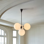 Load image into Gallery viewer, Ulvara Chandelie Linear Cluster Glass Globe Design - Contemporary Elegance