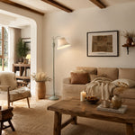 Carica l'immagine nella visualizzazione Galleria, Sage green floor lamp beside a sofa in a warm country living room