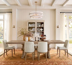 Load image into Gallery viewer, Lumora Crystal Pendant Light – Elegant Tumbled Brass & Cut Glass