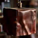 Cargar imagen en el visor de la Galería, Brown leather shade close view