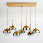 Load image into Gallery viewer, Selvion Industrial Spherical Glass Chandelier for Dining & Living Room