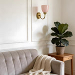 Load image into Gallery viewer, Mild Velin Wall Lamp – Brass and Frosted Glass Wall Sconce for Bedroom and Living Room