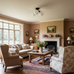 Load image into Gallery viewer, Glorica Glass Globe Light - Mid Century Semi Flush Ceiling Lamp