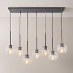 Load image into Gallery viewer, Selvion Industrial Spherical Glass Chandelier for Dining & Living Room